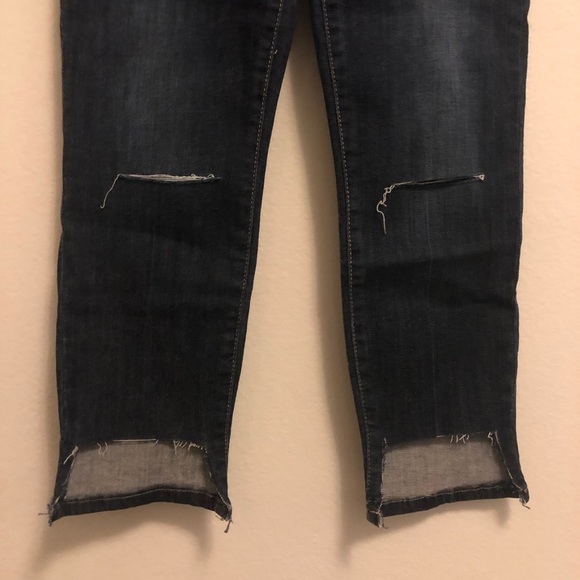 Cello Denim - NWT High rise dark denim blue jeans cutouts